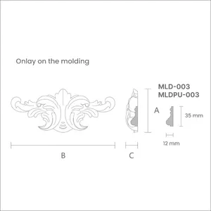 Acanthus appliques for mouldings oak